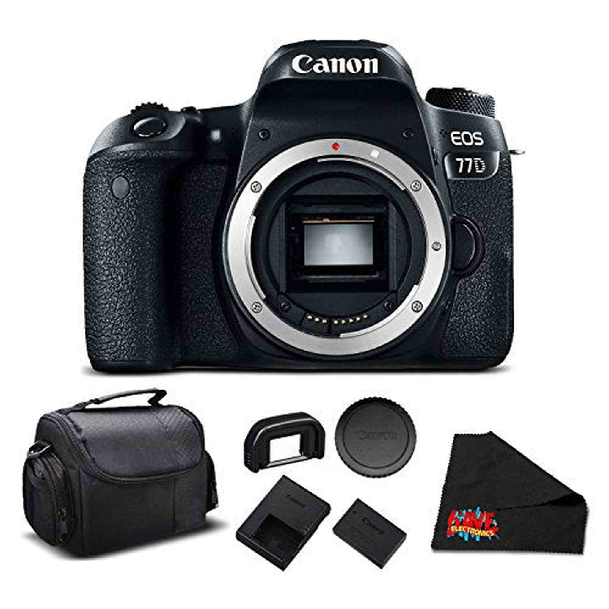 Canon EOS 77D DSLR Camera Body Only 24.2 MP CMOS - Essential Bundle - International Version Canon