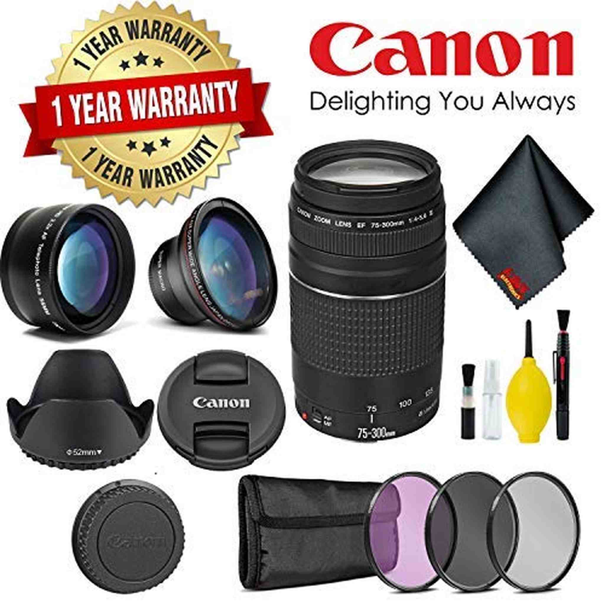 Canon EF 75-300 Zoom Lens - International Version No Warranty Canon