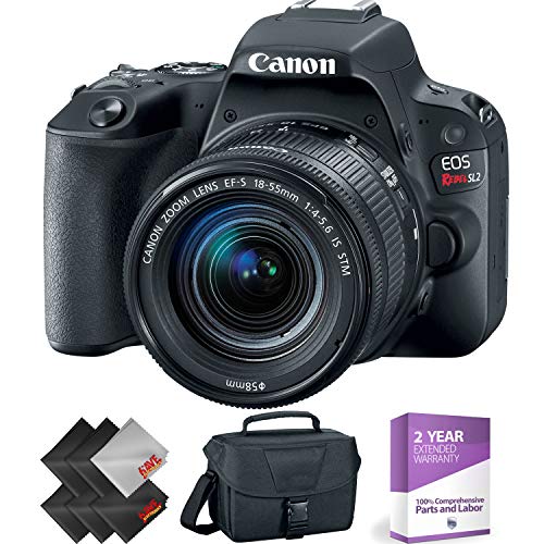 Canon EOS Rebel SL2 DSLR Camera with 18-55mm Lens (Black) + 1 Year Warranty