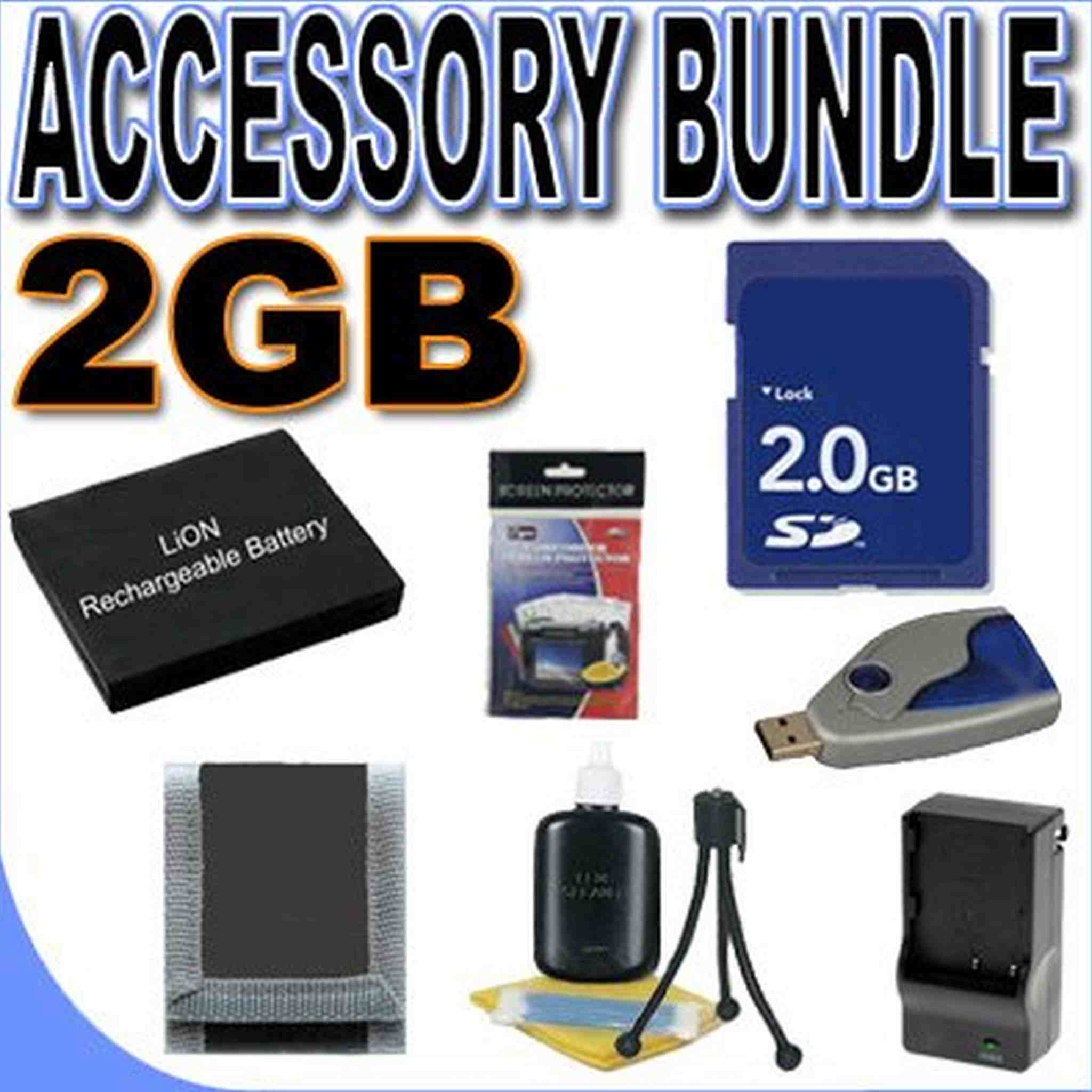 NP-45 Lithium Ion Replacement Battery BigVALUEInc Accessory Saver 2GB Bundle for Fuji Finepix J & Z Series Digital Cameras