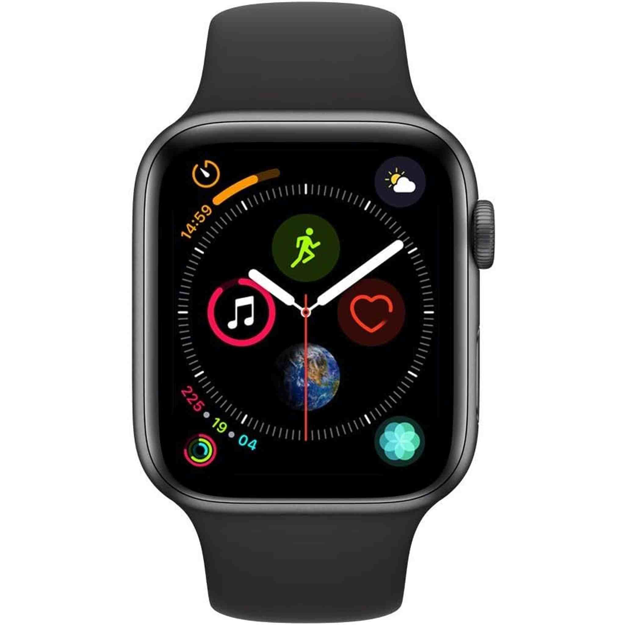 Apple Watch Series 4 GPS + Cellular, 44mm - Space Gray Aluminum Case with Black Sport Band