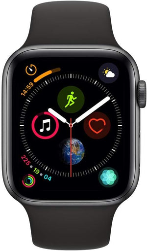 Apple Watch Series 4 GPS + Cellular, 44mm - Space Gray Aluminum Case with Black Sport Band