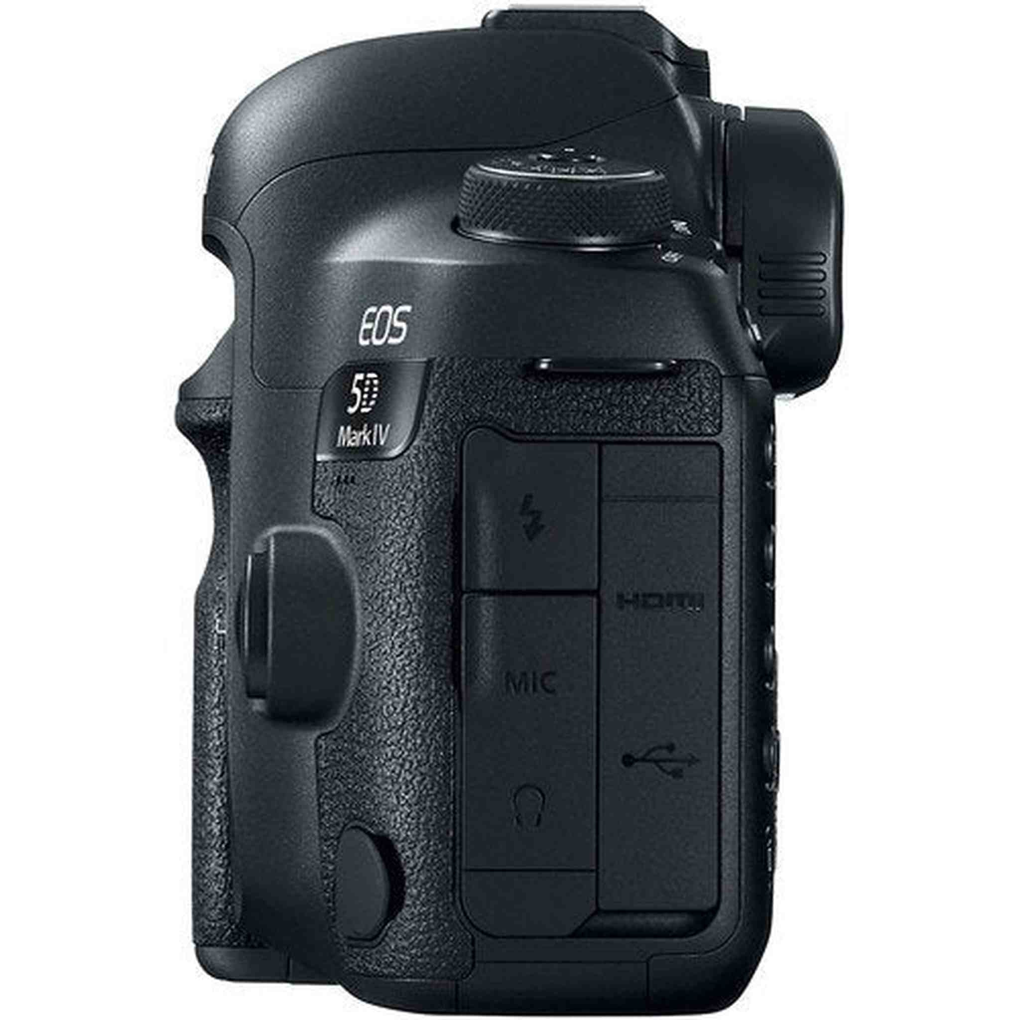 Canon EOS 5D Mark IV DSLR Camera International Model 1483C002 W/Bag, Extra Battery, LED Light, Mic, Filters and More - Advanced Bundle - Used Canon