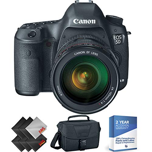 Canon EOS 5D Mark III DSLR Camera with 24-105mm Lens + 2 Year Accidental Warranty Bundle