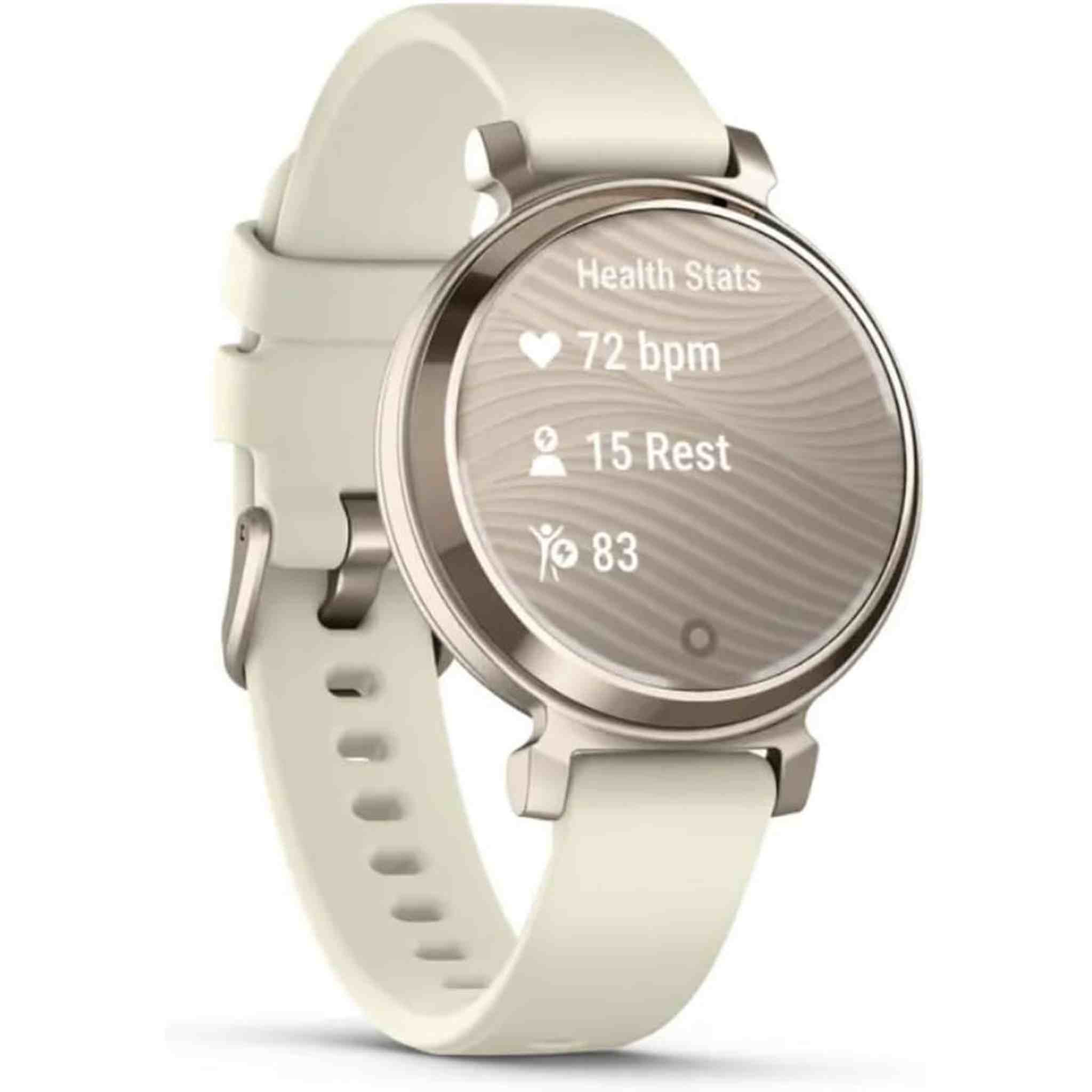 Garmin Lily 2, Small and Stylish Smartwatch, Hidden Display, Patterned Lens, Up to 5 Days Battery Life, Coconut