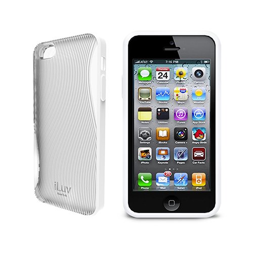 iLuv ICA7H328WHT Twain Two-Part Dual Protection Case for Apple iPhone 5 - 1 Pack - Retail Packaging - White