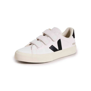 Veja Women's Recife Logo Sneakers, Extra White/Black, 10 Medium US