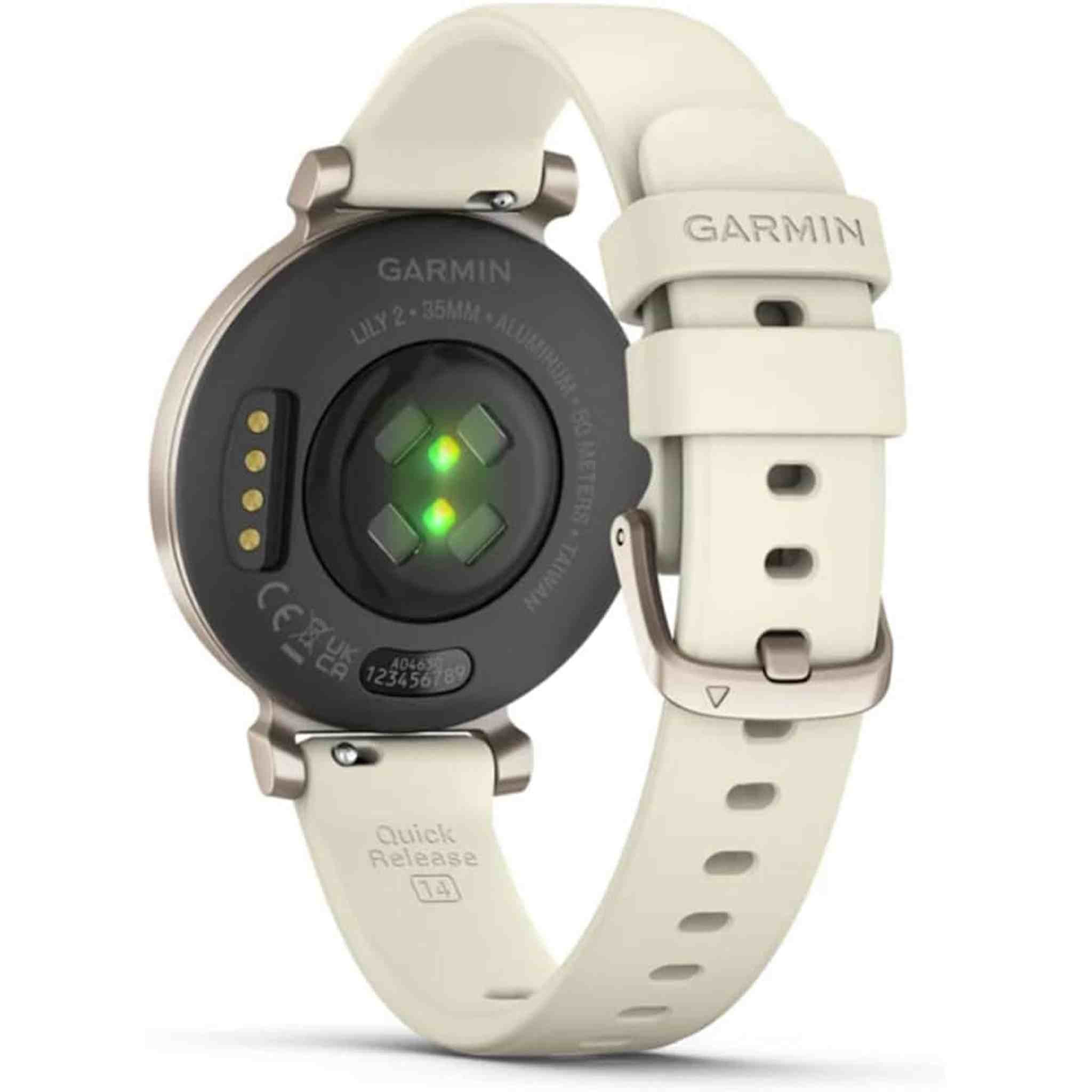 Garmin Lily 2, Small and Stylish Smartwatch, Hidden Display, Patterned Lens, Up to 5 Days Battery Life, Coconut