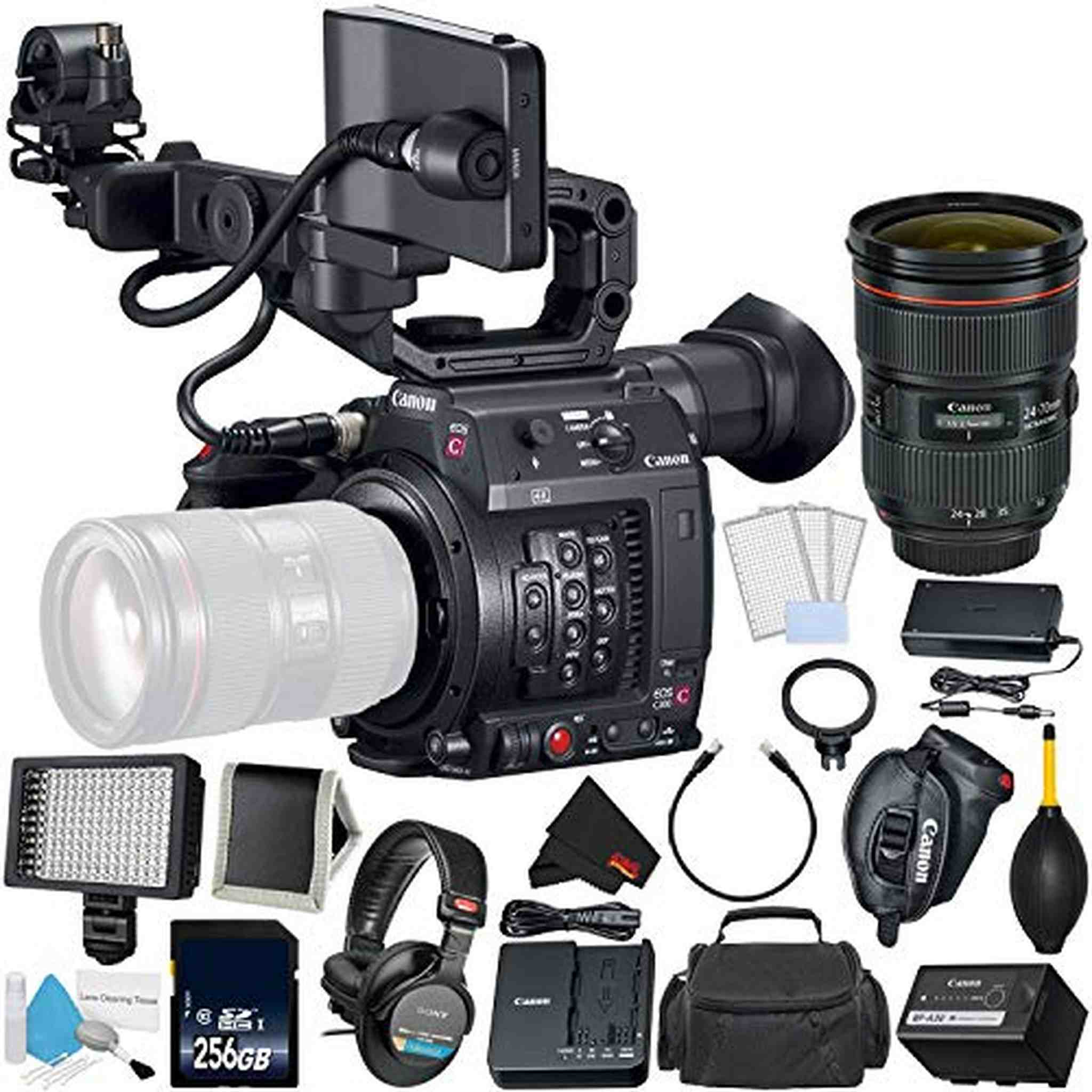 Canon EOS C200 Cinema Camera -EF-Mount International Model 2215C002 Bundle with Canon 24-70 F/2.8L II USM - Used Canon