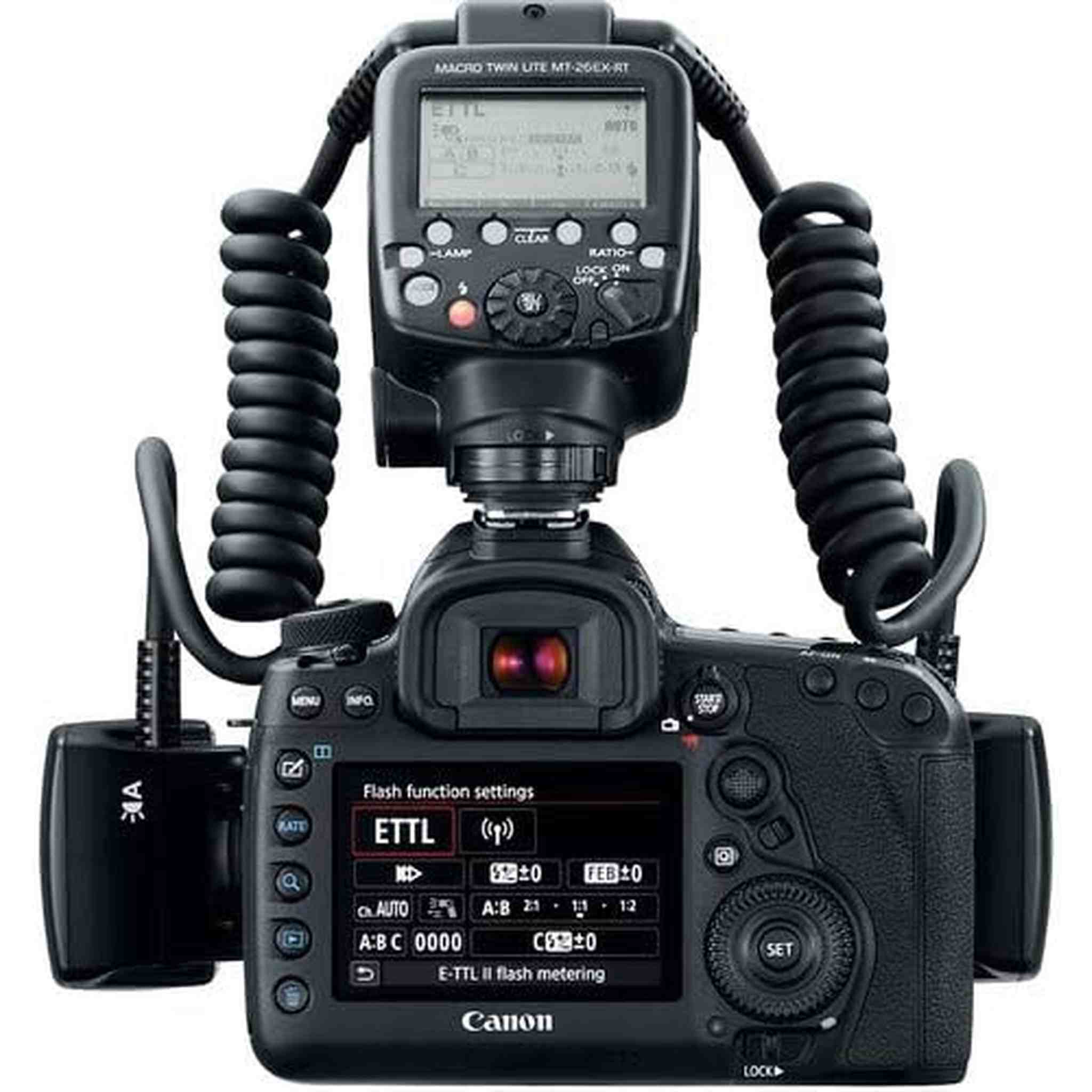 Canon MT-26EX-RT Macro Twin Lite 2398C002 Bundle with 8 AA Batteries + More