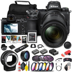Nikon Z 6II Mirrorless Digital Camera 24.5MP with 24-70mm Lens 1663 + FTZ Mount Mountain Bundle Nikon