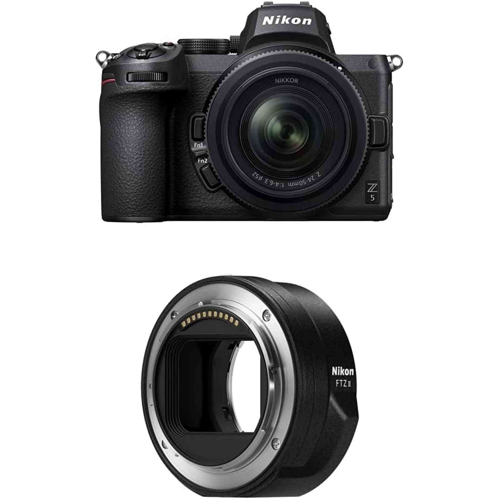 Nikon Z 5 w/NIKKOR Z 24-50mm f/4-6.3 with Nikon Mount Adapter FTZ II Nikon