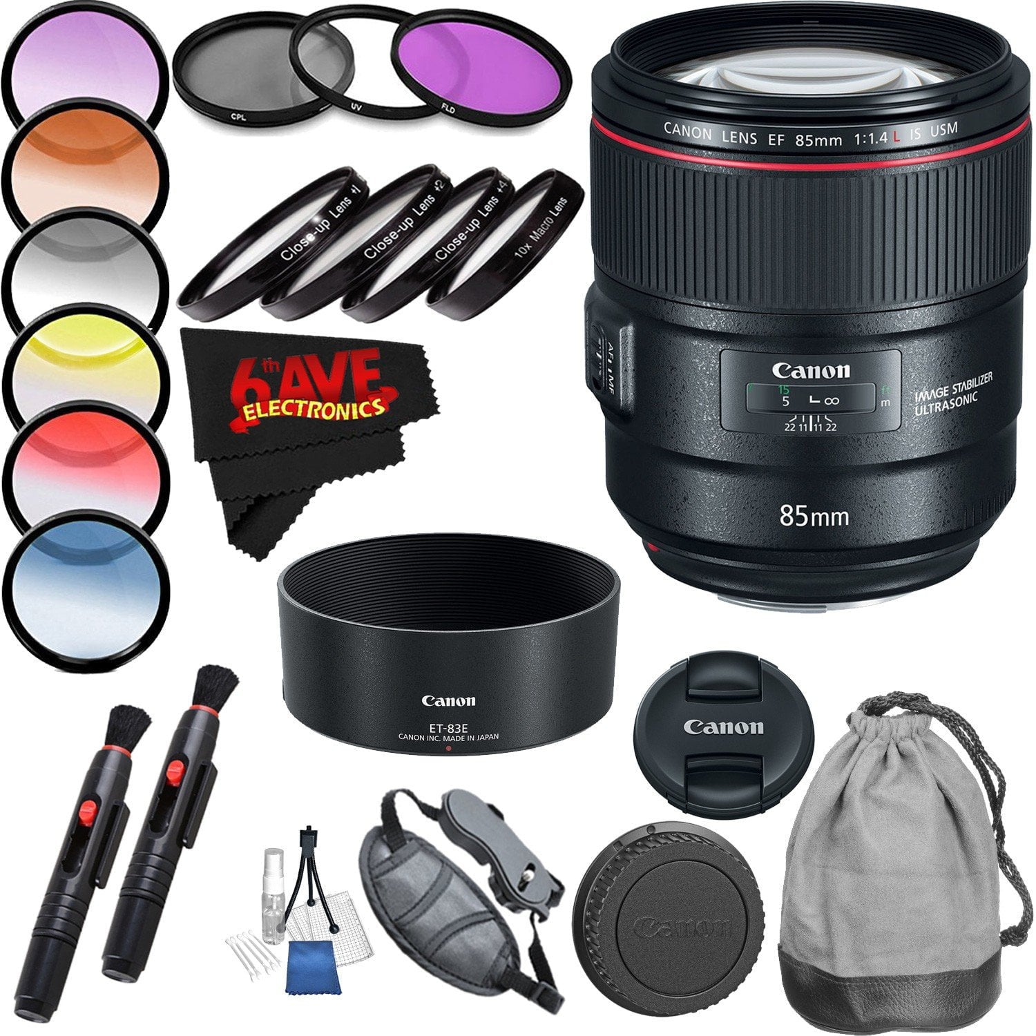 Canon EF 85mm f/1.4L is USM Lens International Version Professional Accessory Combo