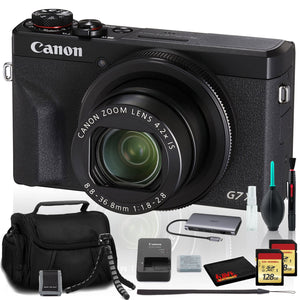 Canon PowerShot G7 X Mark III Digital Camera Intl Model with Two 128GB SD Bundle