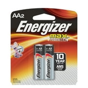 Energizer E91BP-2 AA Size Alkaline General Purpose Battery, AA - Alkaline - 1.5 V DC - 12-2 Packs (24 Batteries Total)