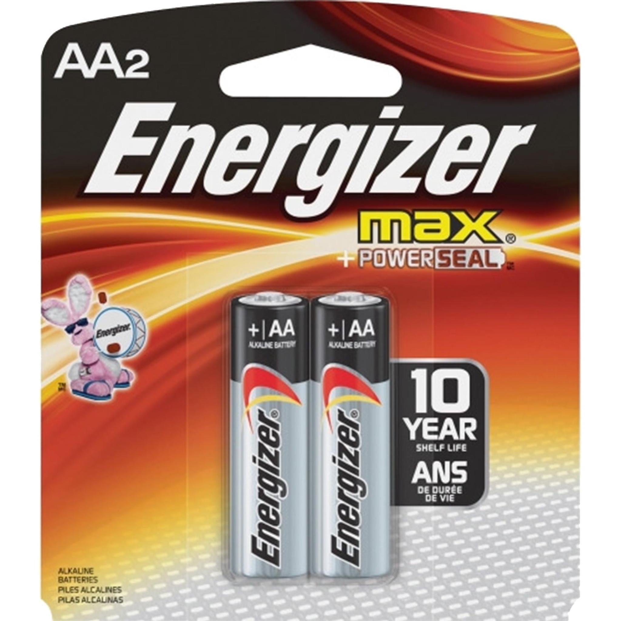 Energizer E91BP-2 AA Size Alkaline General Purpose Battery, AA - Alkaline - 1.5 V DC - 3-2 Packs 6 Batteries Total Energizer