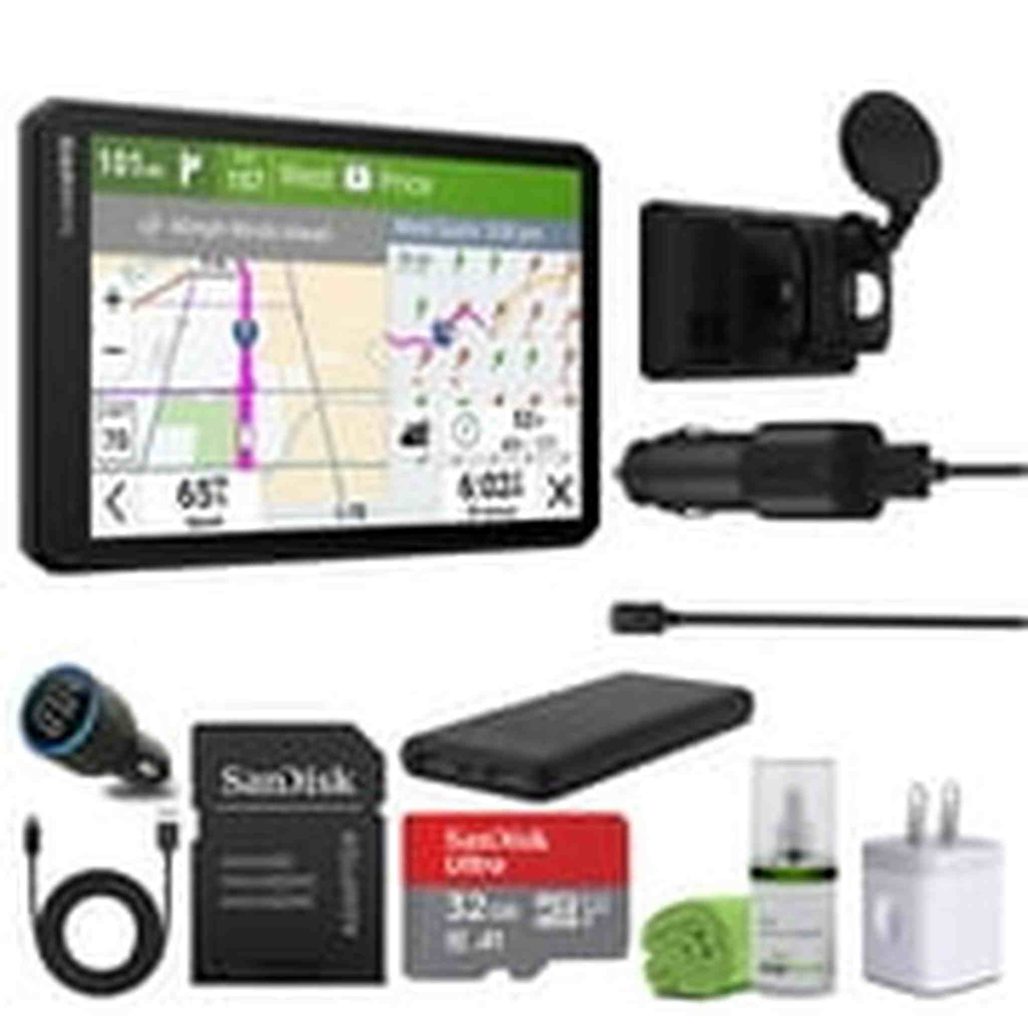 Garmin dezl Cam OTR725, Large, Easy-to-Read 7” GPS Truck Navigator Bundle Garmin