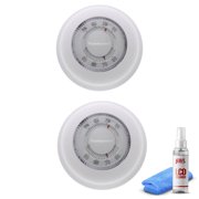 2-Pack Honeywell T87K1007 Heat Only Thermostat, 1 Pack -White + LCD Cleaner