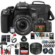 Canon EOS Rebel T8i DSLR Camera with 18-55mm Lens 3924C002 + EF 50mm Lens Tripod Bundle