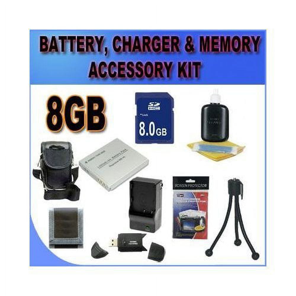 BigVALUEInc Accessory Saver Bundle Kit For Canon Powershot SD780IS, SD940IS, SD960IS, SD1100IS, SD1400IS Digital Cameras 8GB SDHC Card, Card Reader, Batteries + More!!!!