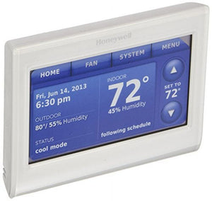 Honeywell THX9421R5021WW 2 Wire IAQ High Definition Touch Screen Thermostat with Red Link Technology, White