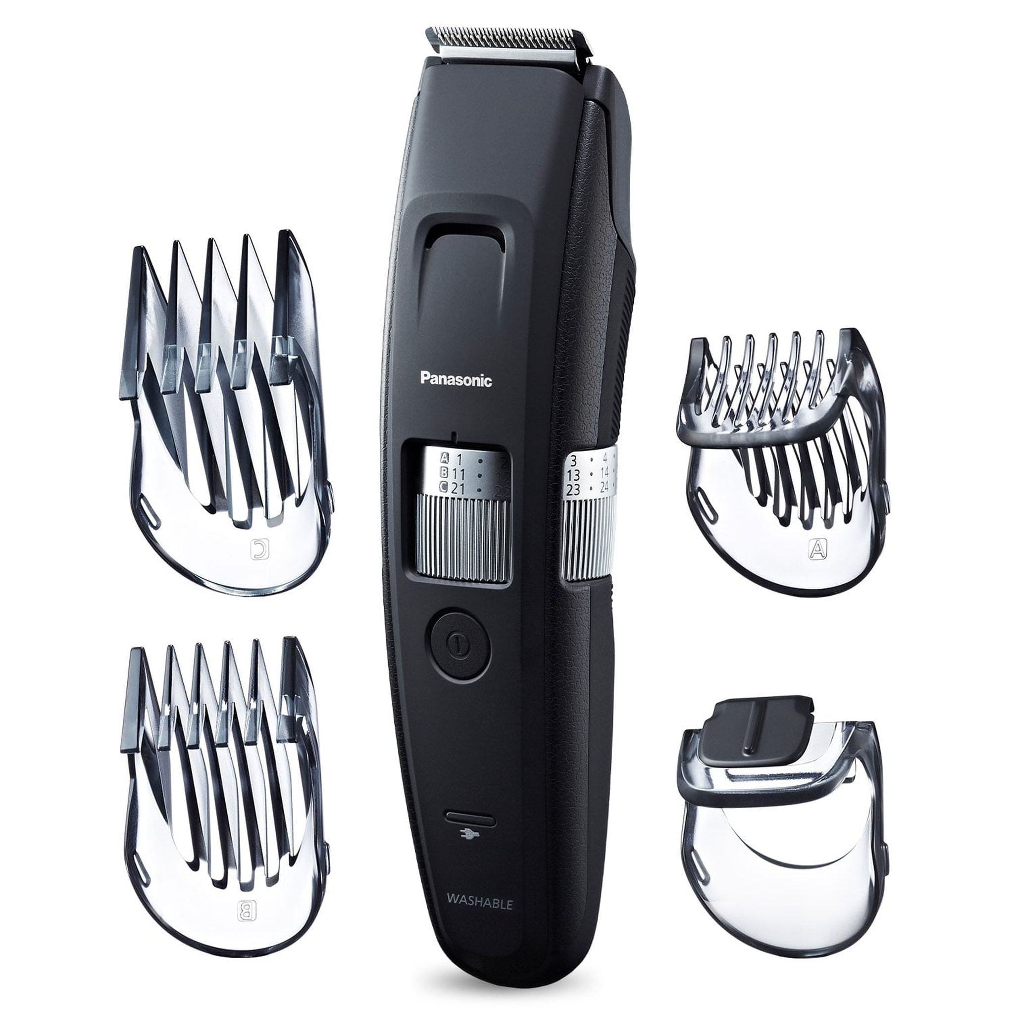 Panasonic Long Beard Trimmer for Men, 58 Length Settings and 4 Attachments for Cutting and Detailing, Cordless or Corded Operation - ER-GB96-K Black Panasonic