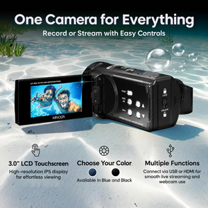 Minolta MN4K300WP 4K Ultra HD / 56 MP Waterproof Camcorder - Black