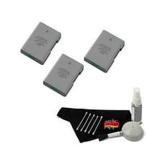 3 EN-EL14A Rechargeable Li-Ion Battery + Microfiber Cloth Bundle
