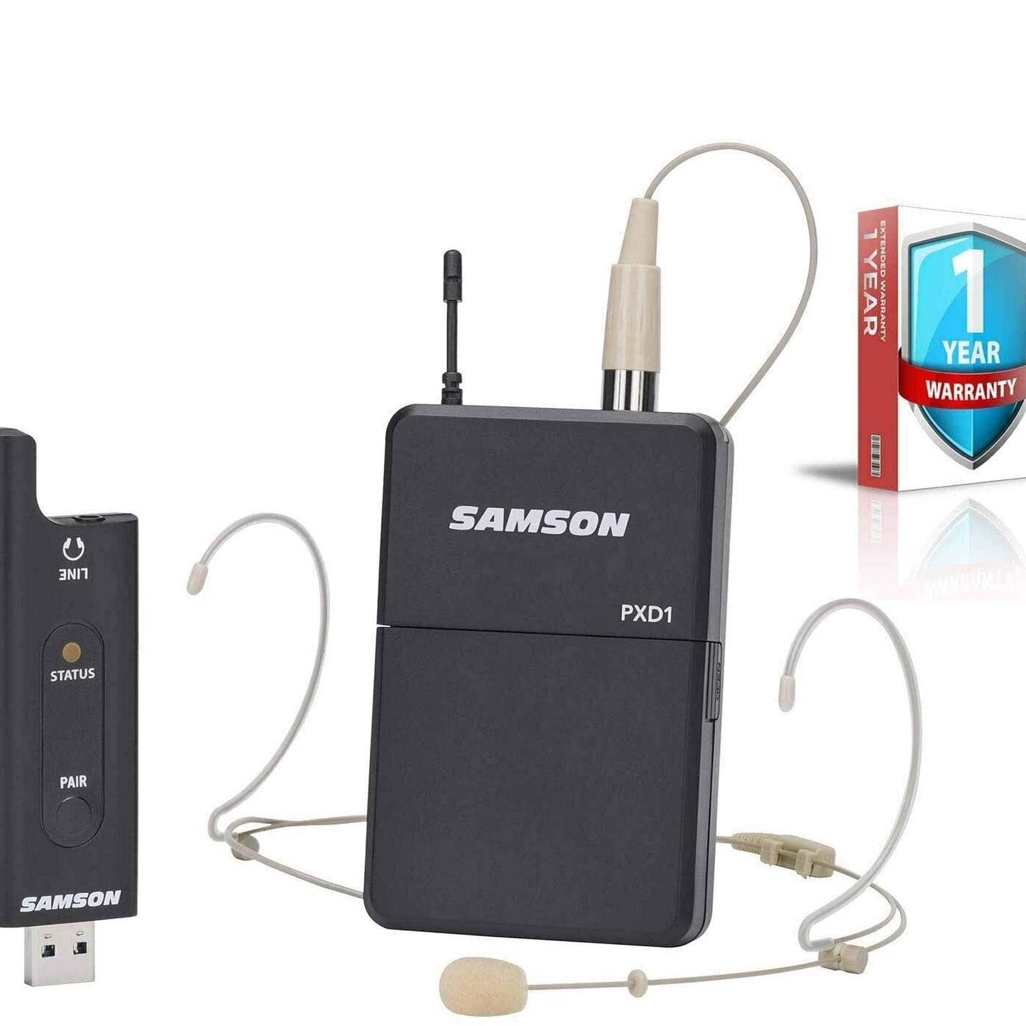 Samson XPD2 Headset - USB Digital Wireless System Bundle with Extended Warranty