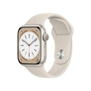 Apple Watch Series 8 [GPS 41mm] Smart Watch w/ Starlight Aluminum Case with Starlight Sport Band - S/M.