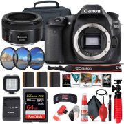 Canon EOS 80D DSLR Camera (Body Only) (1263C004) + EF 50mm Lens + 64GB Ultimate Bundle