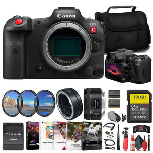 Canon EOS R5 C Mirrorless Cinema Camera + Canon EF 50mm Lens + More