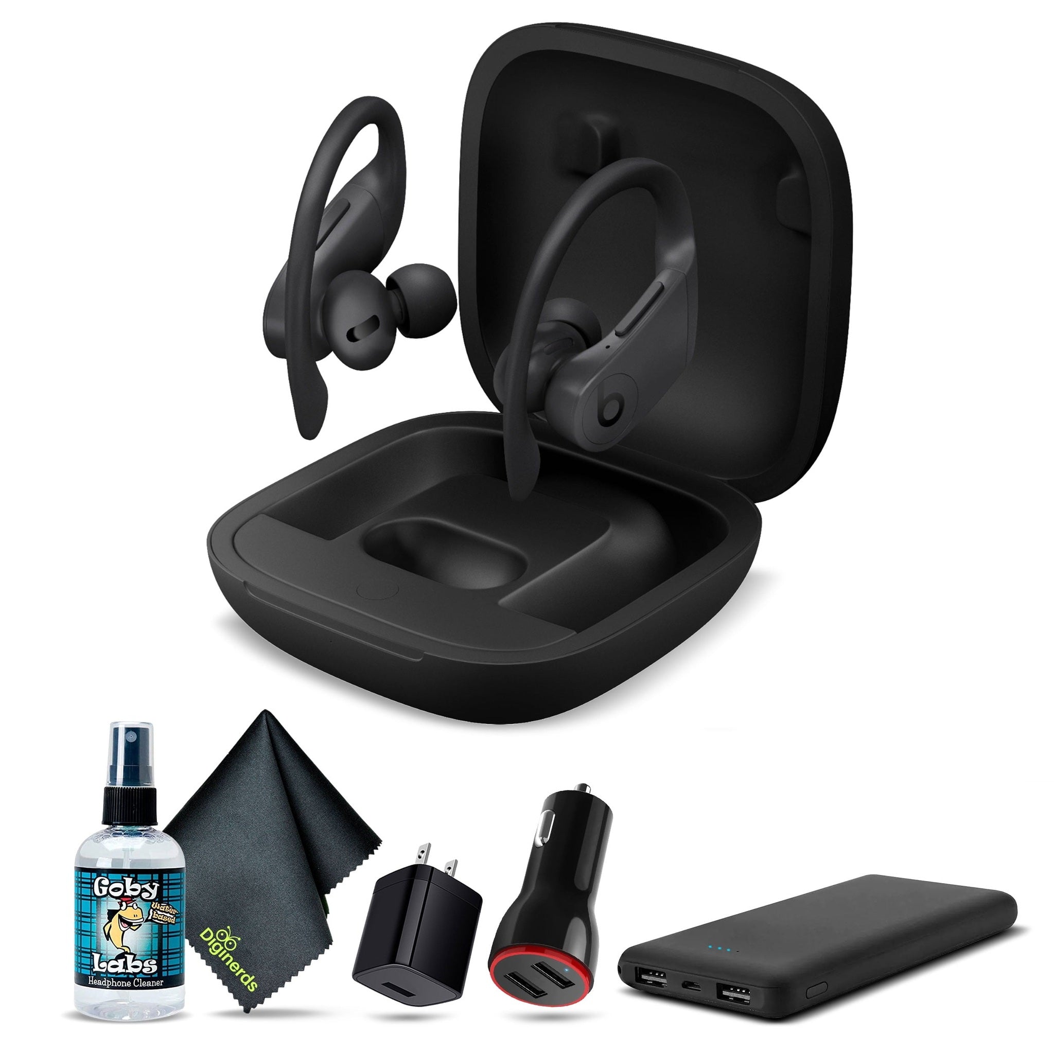 Beats by Dr. Dre Powerbeats Pro In-Ear Wireless Headphones Black Bundle with More Accessories Beats