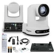 PTZOptics Move 4K PTZ Camera with 20x Zoom White PT20X-4K-WH-G3 + SuperJoy PTZ Controller + Wall Mount