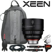 Rokinon Xeen 50mm T1.5 Lens for PL Mount With Professional Lens Backpack and Accessories