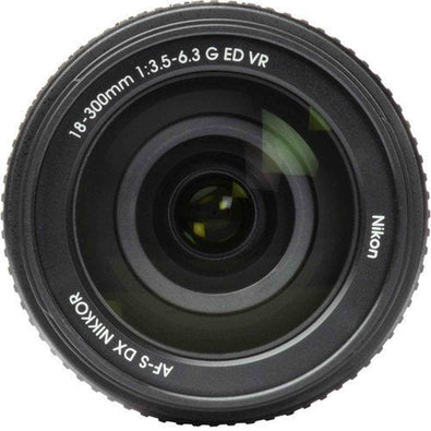 Nikon AF-S DX NIKKOR 18-300mm f/3.5-6.3G ED VR Lens + UV Kit & Cleaning Kit