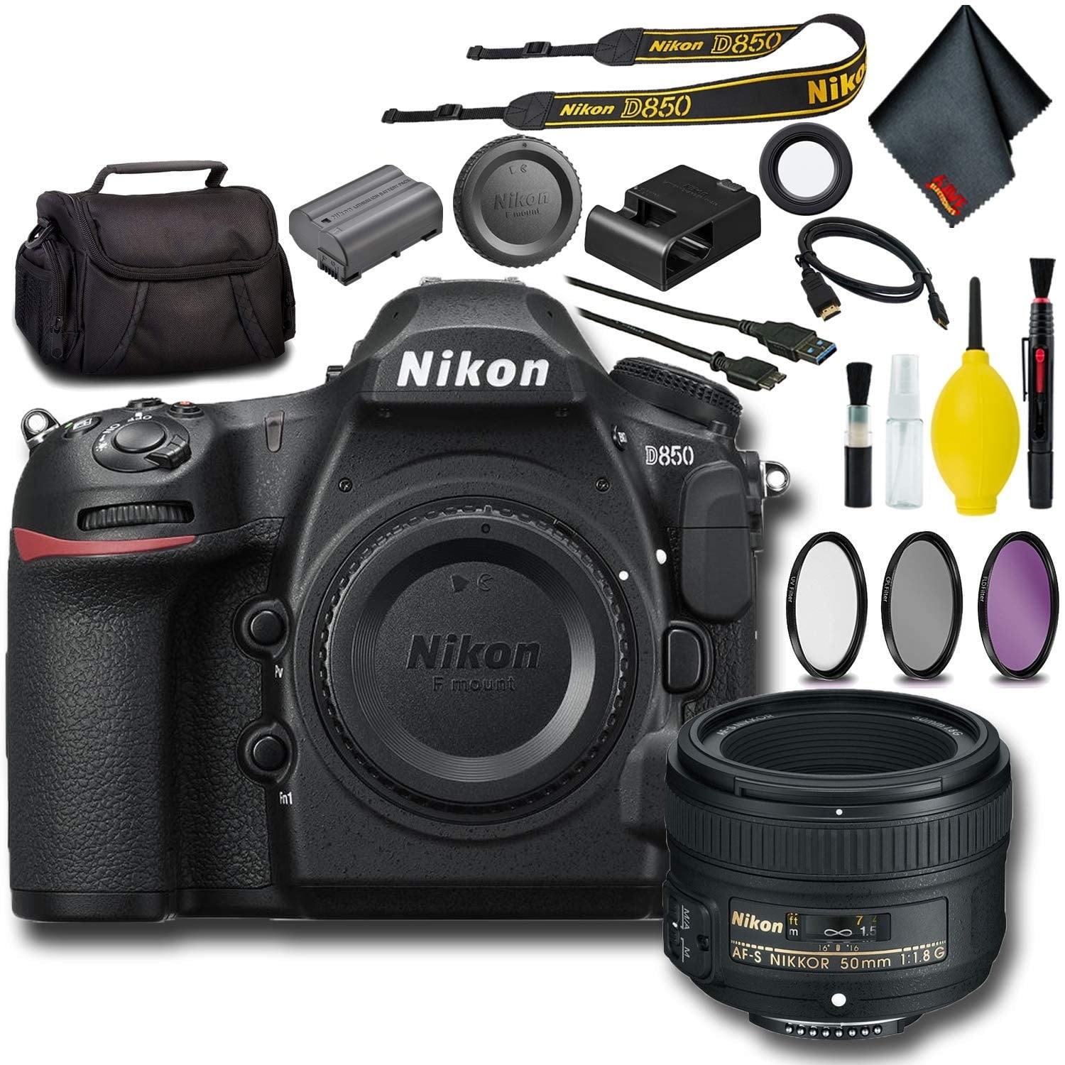 Nikon D850 DSLR Camera (International Model) Standard Bundle