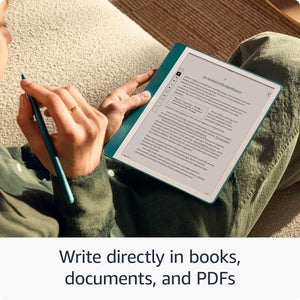 Kindle Scribe 16 GB - Redesigned display with uniform borders. Now write directly on books and documents. With built-in notebook summarization. Includes Premium Pen - Tungsten + More