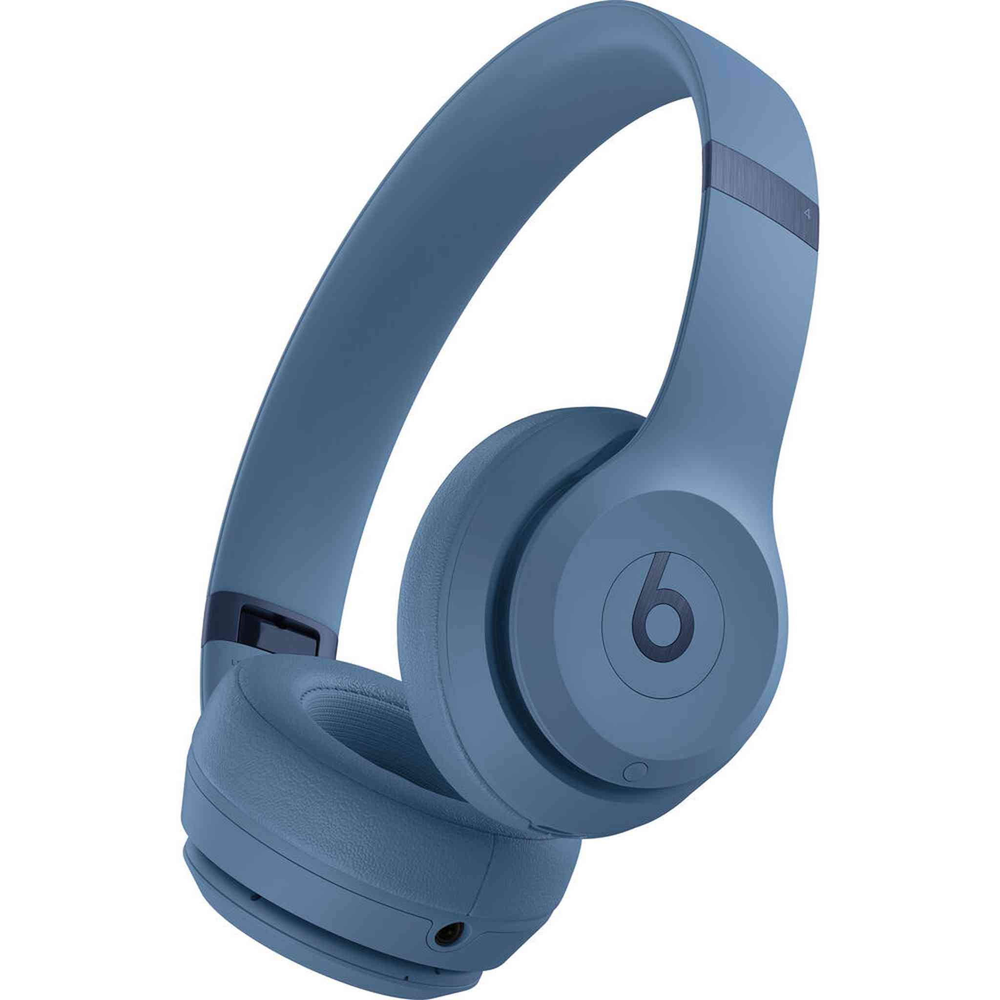 Beats by Dr. Dre Beats Solo 4 Wireless On-Ear Headphones (Slate Blue) Bundle