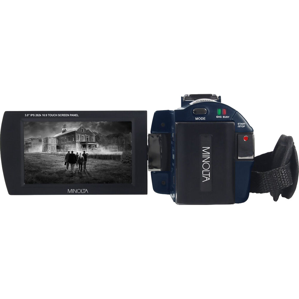 Minolta MN4K25NV 4K Ultra HD 30 MP Night Vision Camcorder MN4K25NV-W-BL Bundle