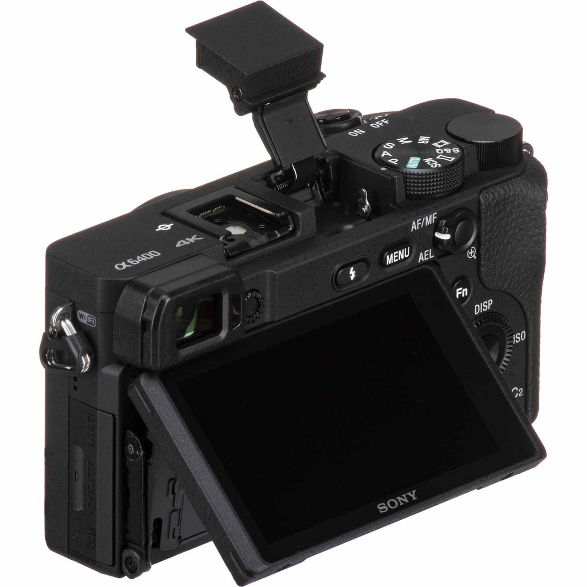 Sony a6400 Mirrorless Camera with 16-50mm f/3.5-5.6 II Lens Black - Bundle - Reconditioned