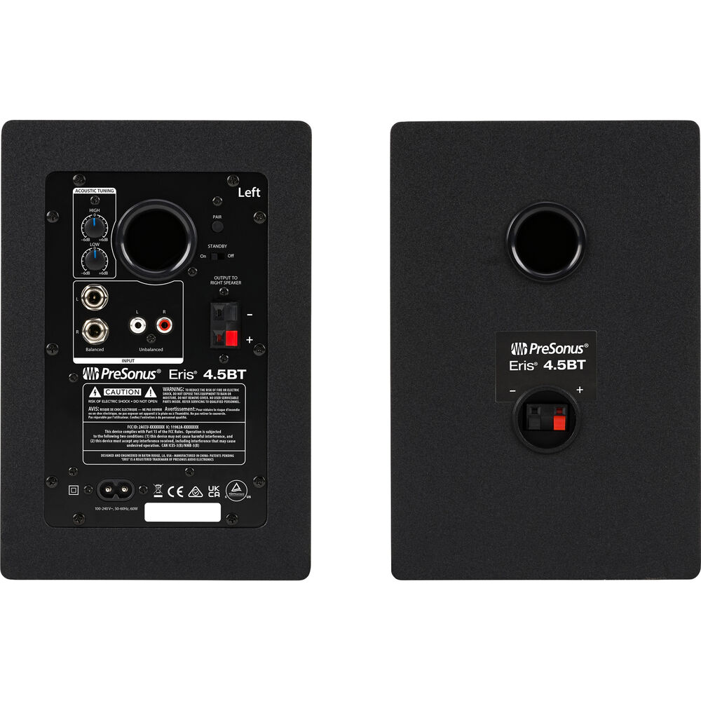 PreSonus Eris 4.5BT Bluetooth Studio Monitors Speakers, Pair Bundle