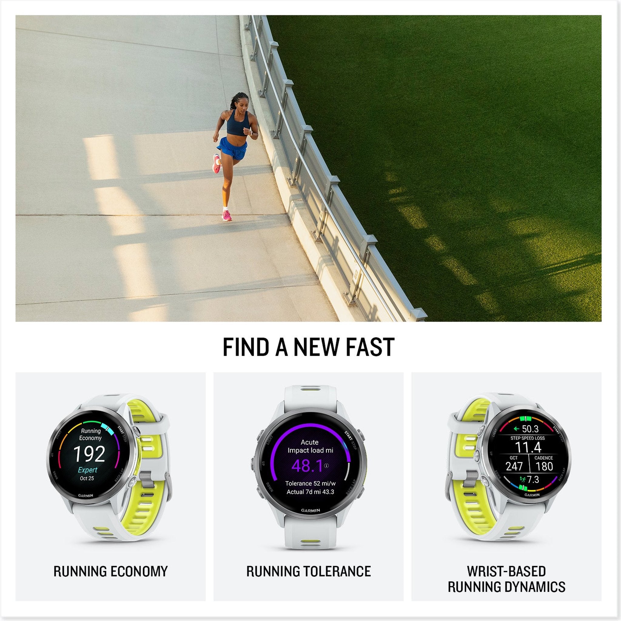 Garmin Forerunner 970 Running Smartwatch, GPS Fitness Smart Watch For Men And Women, Titanium with Whitestone Case and Whitestone/Translucent Amp Yellow Band, Bundle