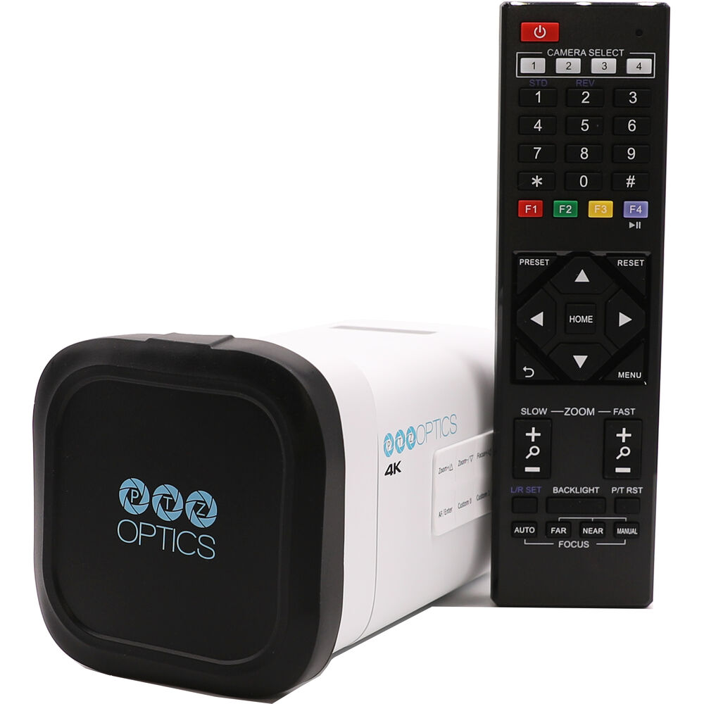 PTZOptics 4K Camera White | 20x Zoom, UHD60, NDI|HX2, Pro Streaming for Events - Bundle