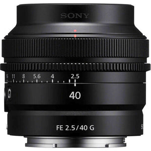 Sony FE 40mm f/2.5 G Full Frame Ultra Compact Lens + Sling Backpack + More