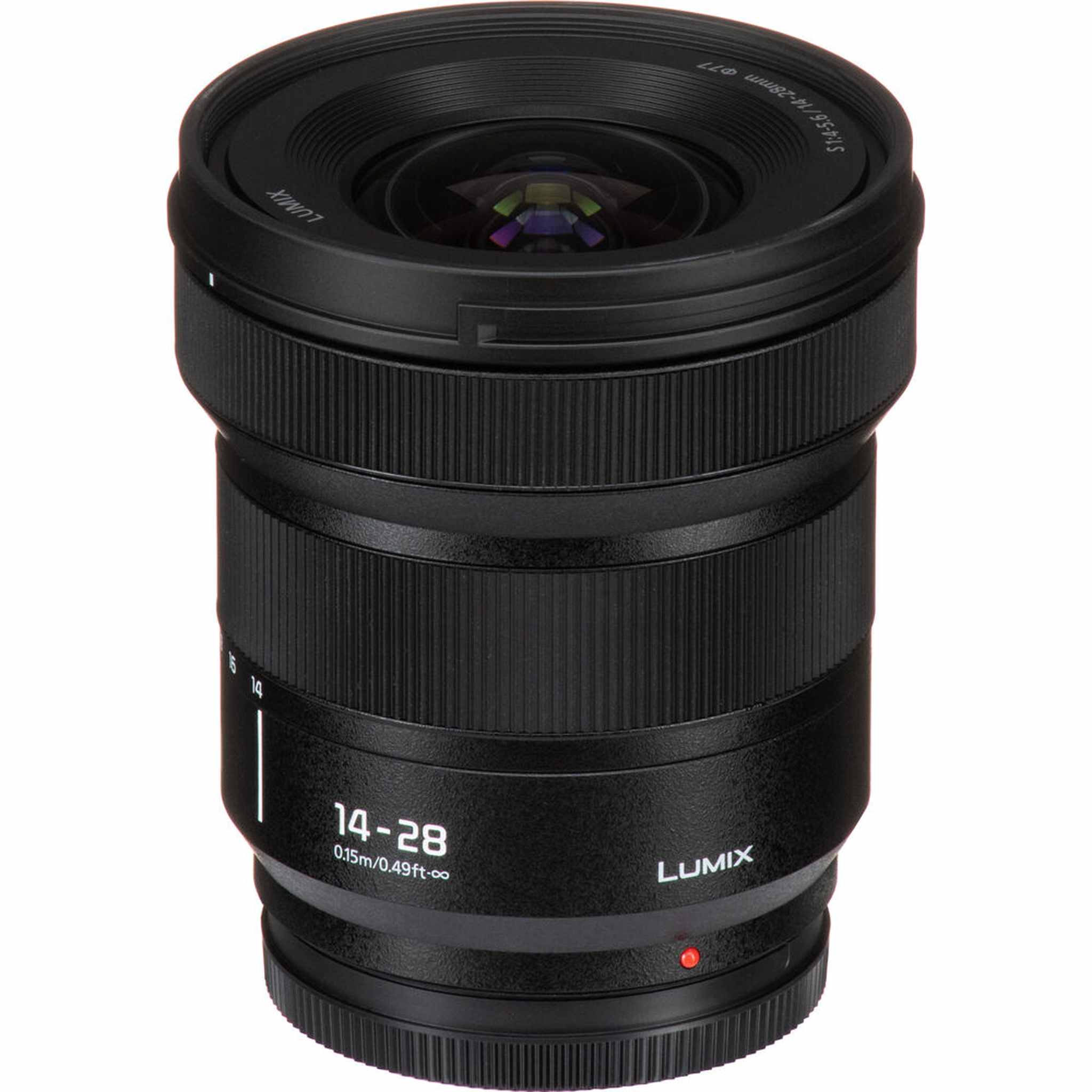 Panasonic LUMIX S Series Camera Lens, 14-28mm F4-5.6 Ultra Wide-Angle Zoom Lens with Macro Capability, S-R1428