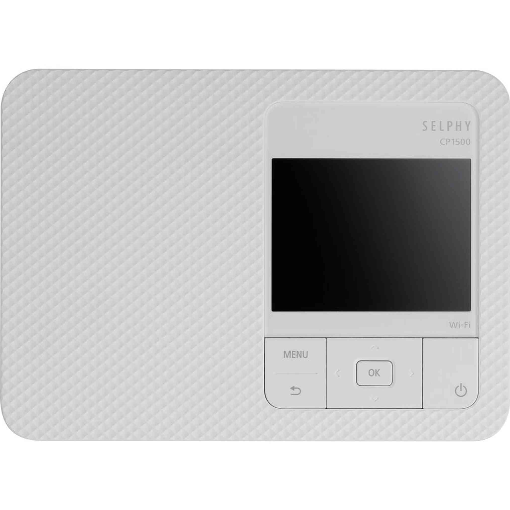 Canon SELPHY CP1500 Photo Printer White + Canon KP-36IP Color Ink and Paper Set + More Bundle