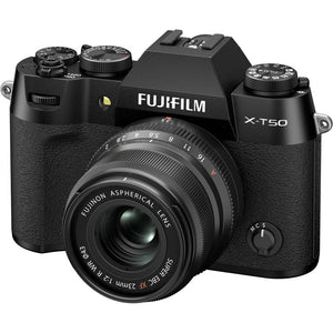 Fujifilm X-T50 Mirrorless Digital Camera+ 64GB Card + Tripod + More Accessories Black