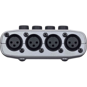 Zoom PodTrak P4 Podcast Recorder, Battery Powered, 4 Microphone Inputs, 4 Headphone Outputs, Phone and USB Input for Remote Interviews, Sound Pads, 2-In/2-Out Audio Interface Zoom