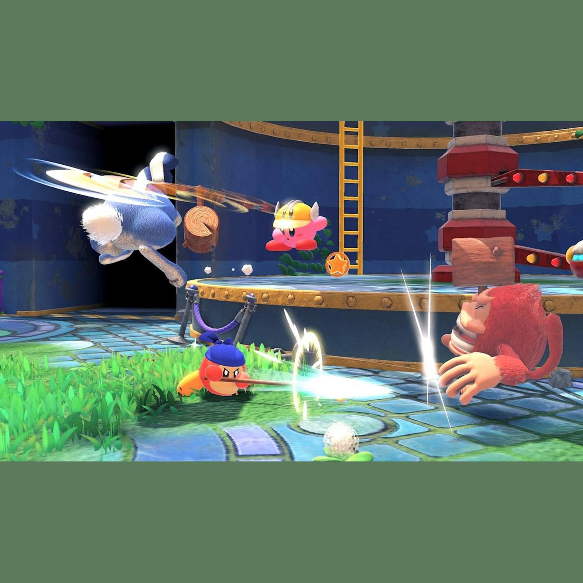 Nintendo Kirby and the Forgotten Land  Switch 2 Edition + Star-Crossed World Bundle With Samsung microSD Express Card 256GB + Microfiber Cleaning Cloth